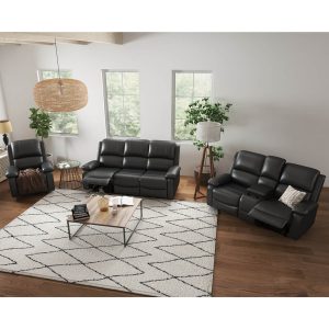 Homall 3-Piece Reclining Theater Seating Set – PU Leather-based Loveseat and Armchair for Residing Room