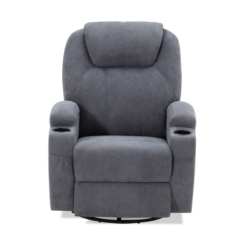 Homall 360° Cloth Swivel Recliner Chair with Electrical Therapeutic massage Operate