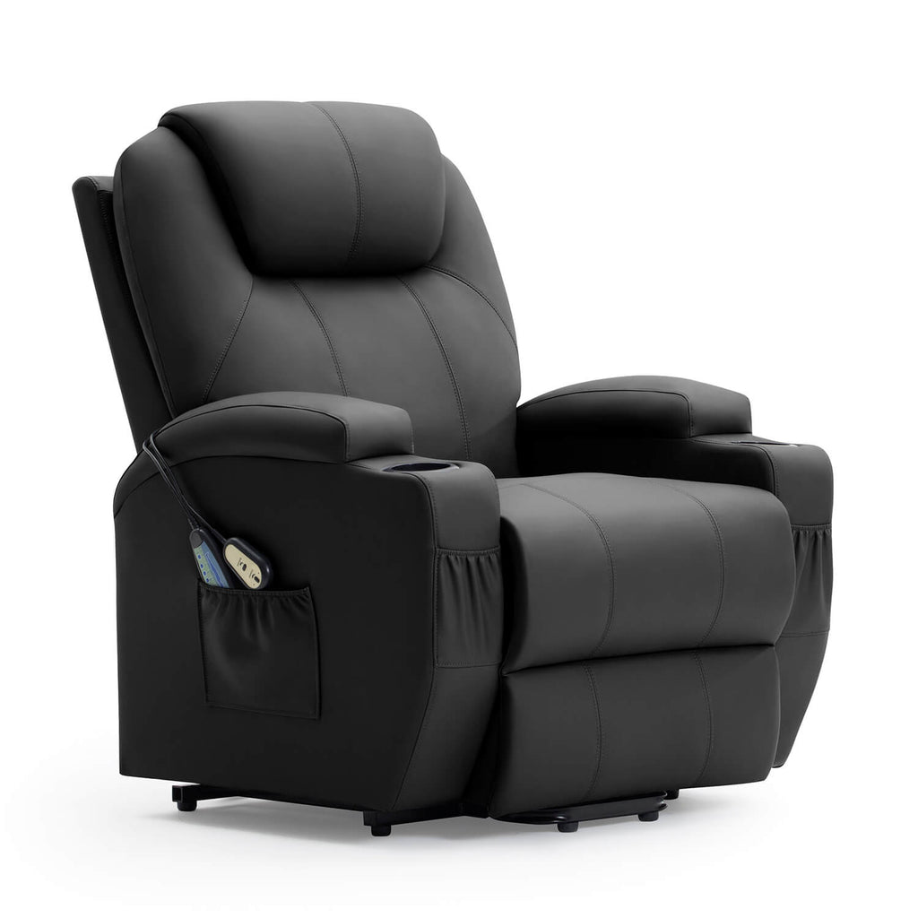 Homall Aged Energy Carry Recliner with Warmth and Therapeutic massage Options, Out there in PU Leather-based and Material