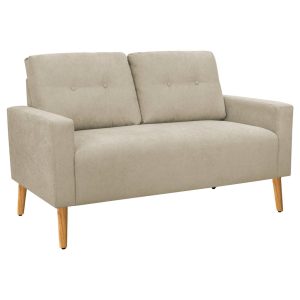 Homall Modern Material Loveseat Couch with Sturdy Wooden Body for Dwelling Room – Mid Century Design