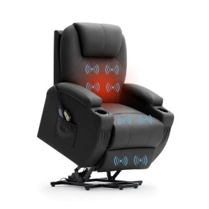 Homall Aged Energy Carry Recliner with Warmth and Therapeutic massage Options, Out there in PU Leather-based and Material