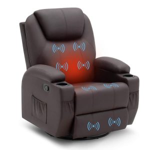 Homall Electrical Therapeutic massage Recliner Chair with Swivel Rocker and PU Leather-based