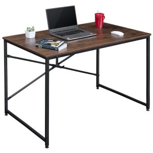 Homall Trendy Workplace Desk – 44-Inch Wooden High Laptop Desk for House Workplace, Writing, and Examine with Sturdy Body in Brown