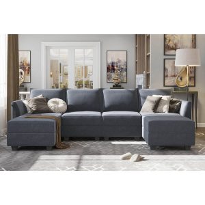 Homall Modular Nook Couch with Reversible Chaise and Ottoman