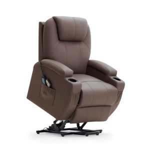 Homall Energy Raise Recliner with Therapeutic massage – PU Leather-based Raise Help Chair for Seniors