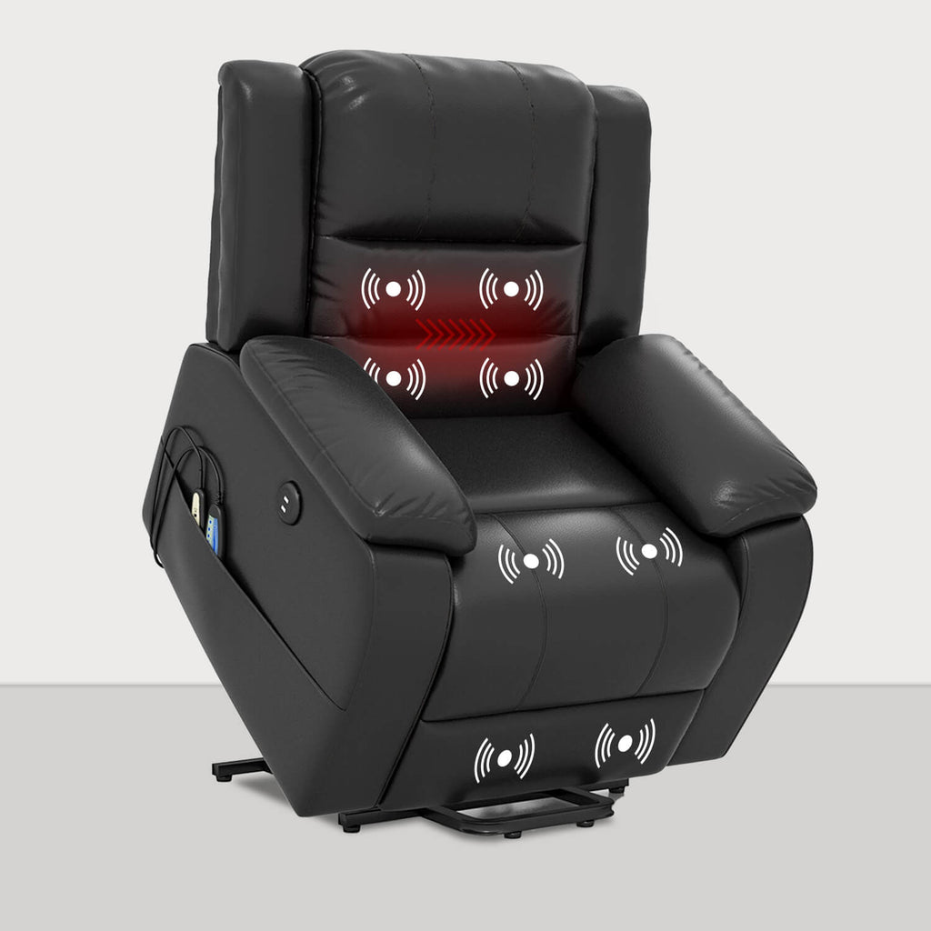 Homall PU Leather-based Electrical Recliner Chair with Twin USB Charging, Heating, and Therapeutic massage Capabilities