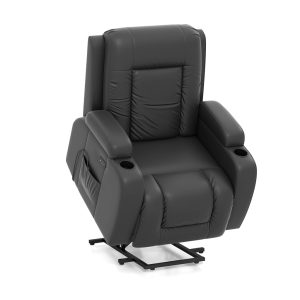 Homall PU Leather-based Energy Elevate Recliner Chair with USB Charging and Aspect Seat Elevate Button for Seniors