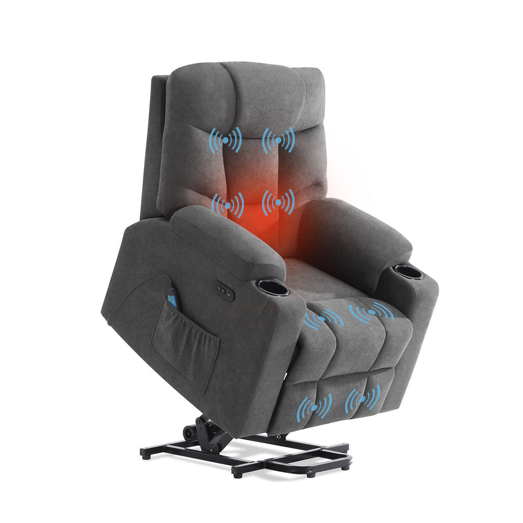 Versatile Homall Energy Carry Recliner Chair: Material Recliner with Heated Vibration Therapeutic massage and USB Outlet